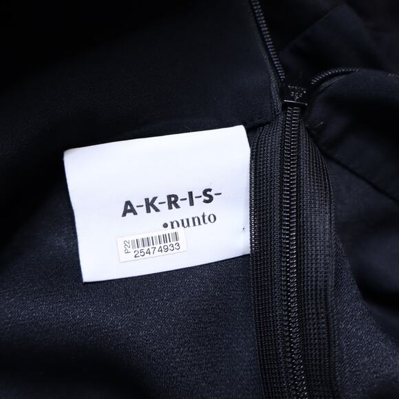 AKRIS PUNTO Embroidered Tulle Sleeve Shift Dress Black Knee Length Women's 12 - Picture 9 of 11